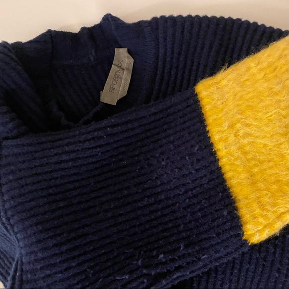 Sportmax Oversize Navy Block Stripe Angora Wool Knitted Sweater Size S - Picture 8 of 8